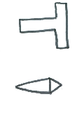 Bodensignal Lande-T und Tetraeder