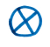 Symbol geschlossener Flugplatz
